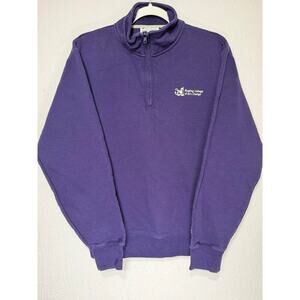 Ringling College Art Design Purple 1/4 Zip Sweatshirt Medium Preppy Vintage